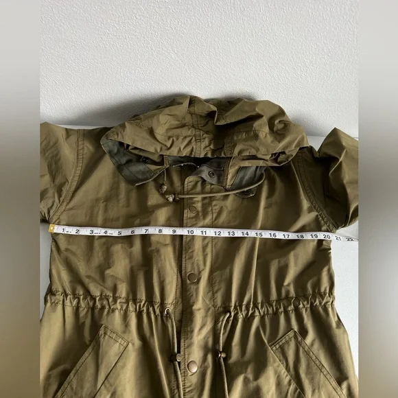 J.Crew Oversized Fishtail Anorak Utility Jacket Military Olive Green Size XS - Picture 7 of 9